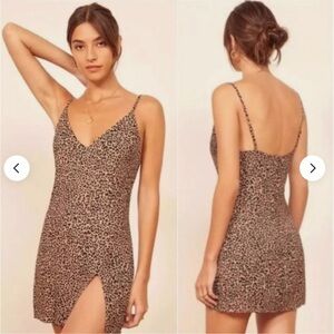Reformation Brown Leopard Mini Dress